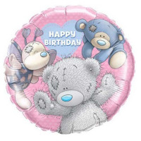 Фольгована куля з Ведмедіками Тедді (Happy birthday)