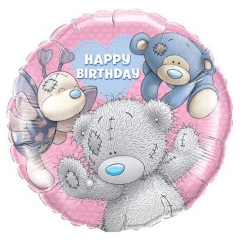 Фольгована куля з Ведмедіками Тедді (Happy birthday)