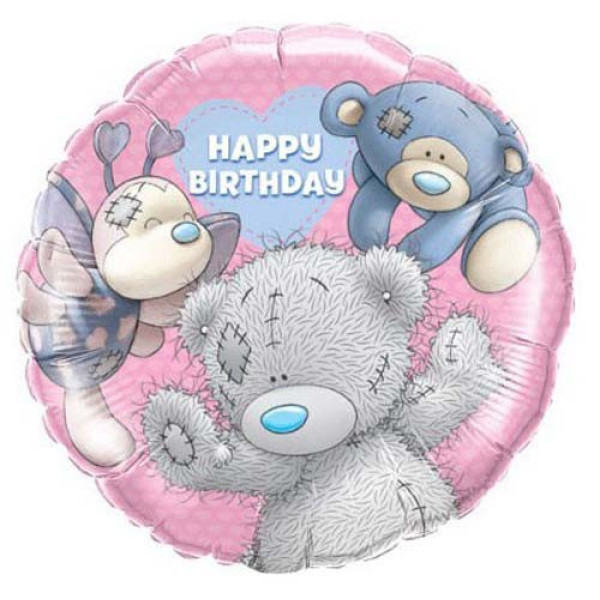 Фольгована куля з Ведмедіками Тедді (Happy birthday)