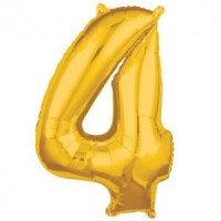 Золотистая цифра 4 (85см)