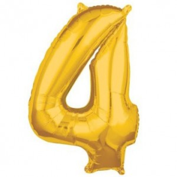 Золотистая цифра 4 (85см)