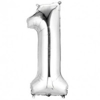 Серебристая цифра 1 (85см) Серебристая цифра 1 (85см)