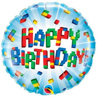 Фольгированный шар Happy birthday Лего