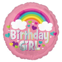 Фольгированный шар Birthday girl (радуга) Фольгированный шар Birthday girl (радуга)