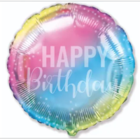 Фольгированный круг градиент "Happy Birthday" Фольгированный круг градиент "Happy Birthday"