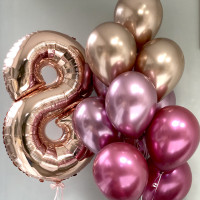 Зеркальные шары Happy Birthday
